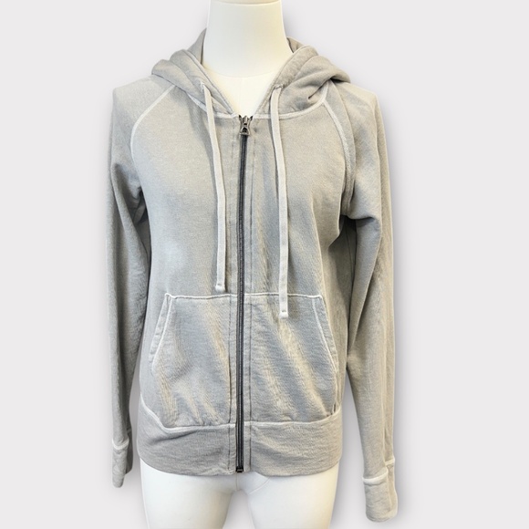 James Perse Jackets & Blazers - James Perse Hoodie Womens 2 Gray Full Zip 100% Cotton Made USA Sweatshirt Terry